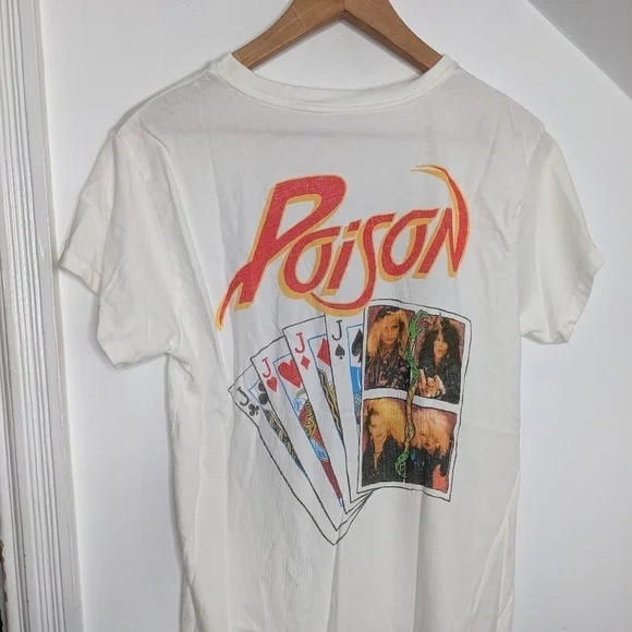 DAYDREAMER Poison Skull Playing Cards Graphic Band Tee NEW Size S - Picture 4 of 8